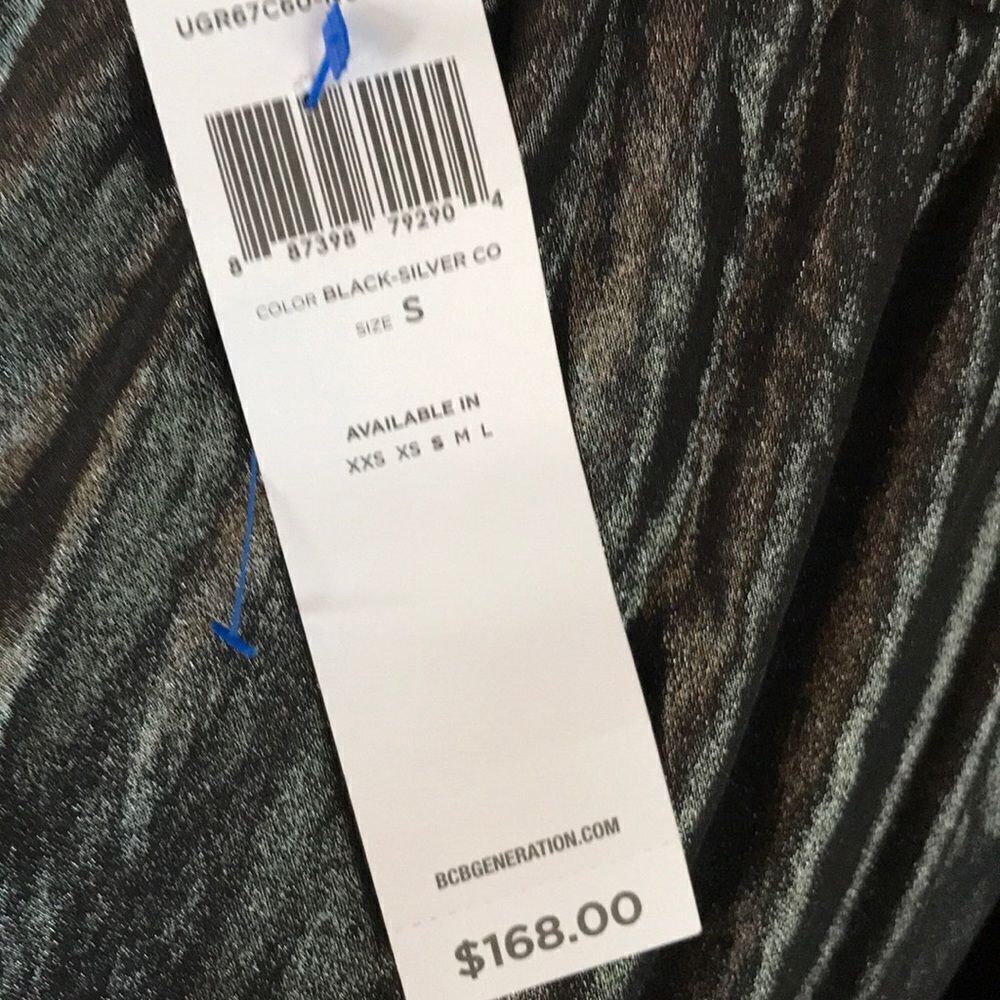 BCBG Silver formal gown dress Small - Picture 4 of 5